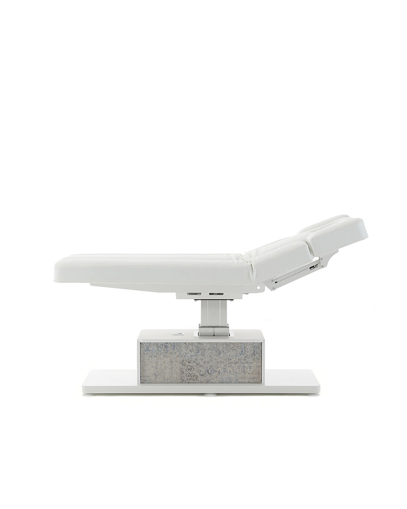 The Ben - Vit och grå massagebrits - med motor - med justerbara armstöd